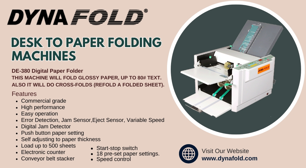 Streamline Operations of Your Schools and Libraries With Effective Small Paper Folding Machines