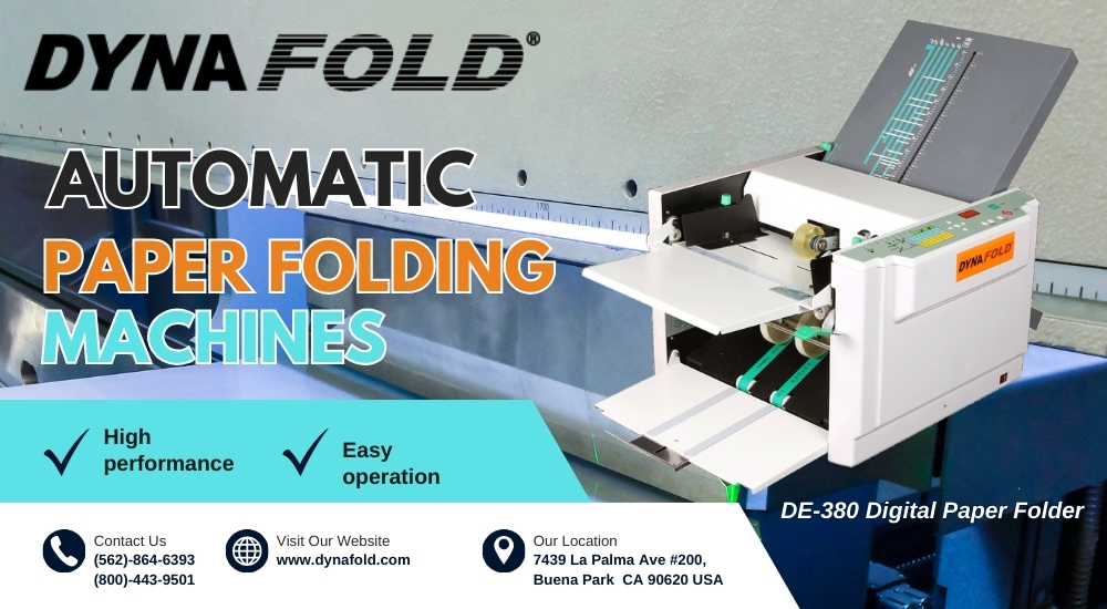 Automatic Paper Folding Machines: A Smart Solution for Faster and Easier Paper Folding